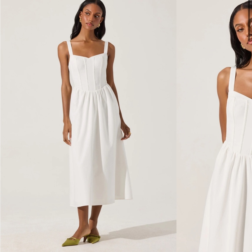ASTR the label Sweetheart Corset Linen Dress